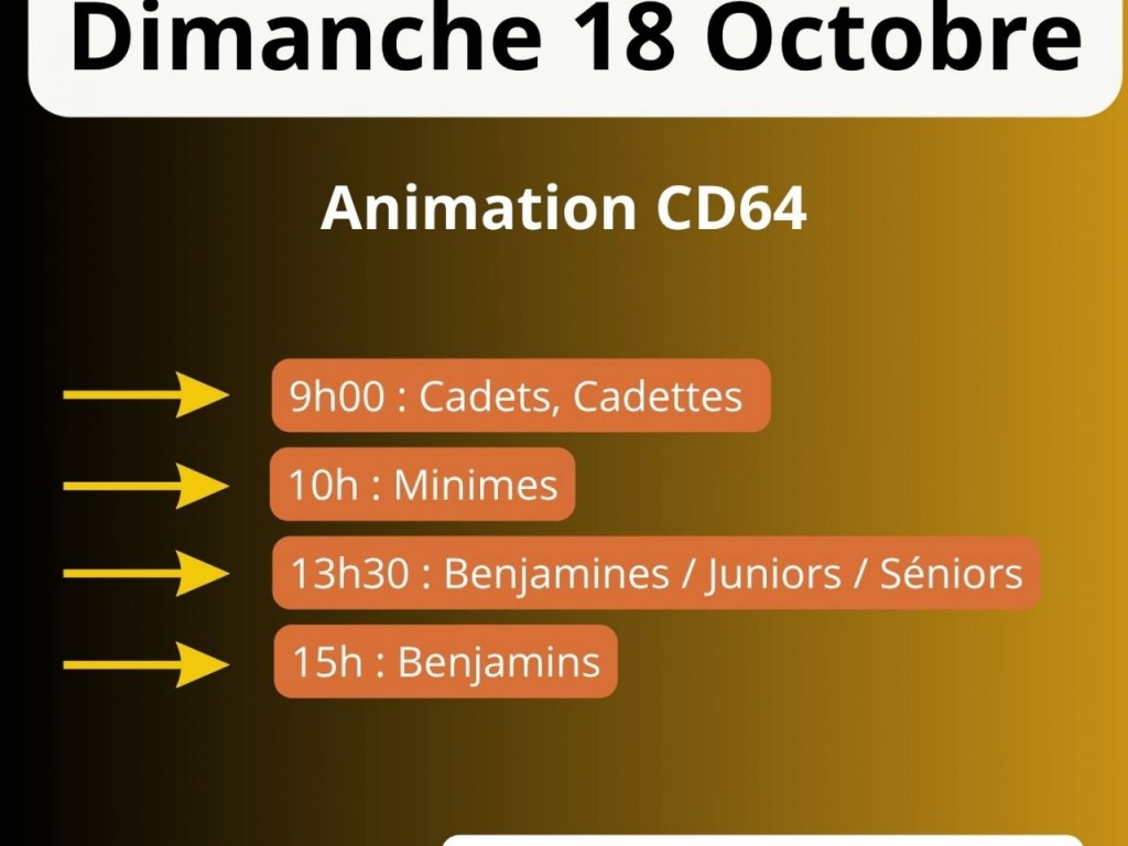 Image de l'actu 'Le dimanche 18 octobre 2026, une animation du CD64 sera organisée. Les inscriptions sont à effectuer sur l’Extranet.'