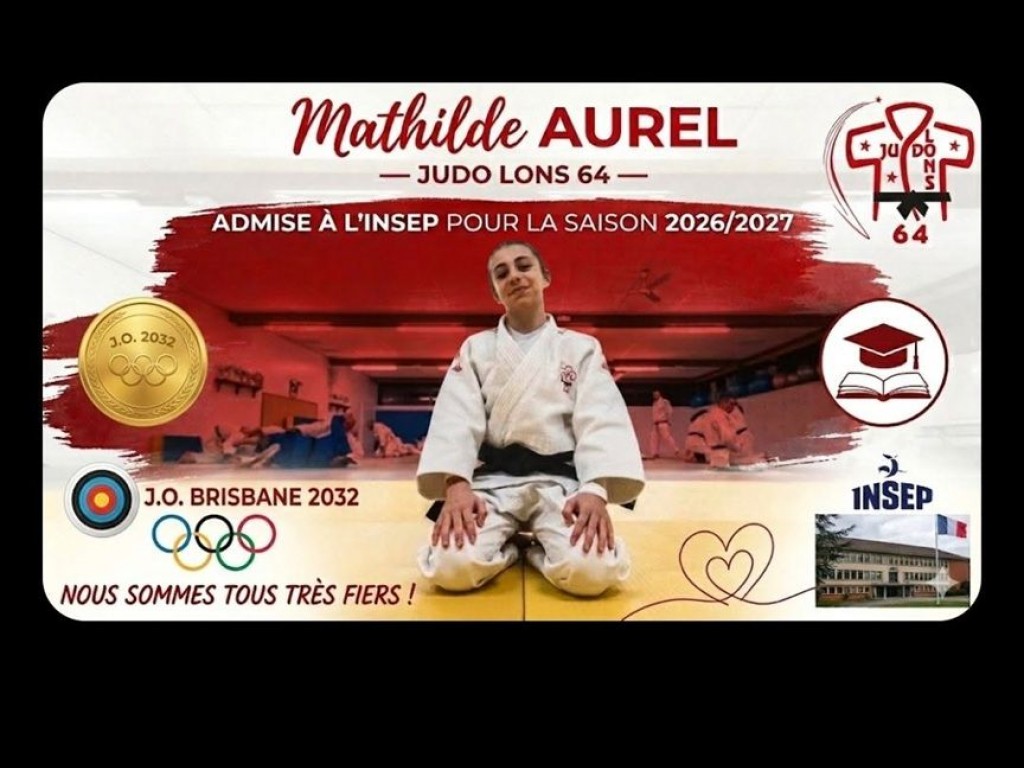 Image de l'actu '???? Bonne nouvelle du jour !  Le Comité Judo 64 est fier de compter une judoka supplémentaire sur les tatamis de l’INSEP.  Toutes nos félicitations à Mathilde Aurel ainsi qu’au Judo de lons 64 pour ce magnifique parcours.'